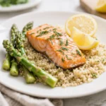 Lemon Dill Salmon with Couscous & Asparagus