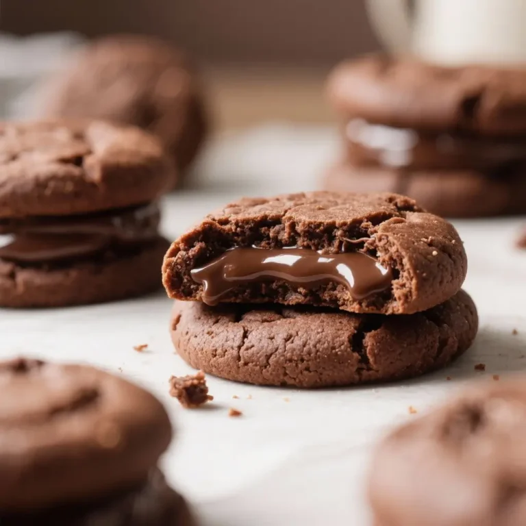 Nutella Stuffed Chocolate Cookies