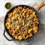 One-Pot Mushroom Stroganoff with Beef Substitute