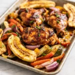 Sheet-Pan Jerk Chicken with Plantain & Veggies