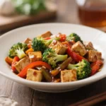 Teriyaki Tofu Stir-Fry with Broccoli & Bell Peppers