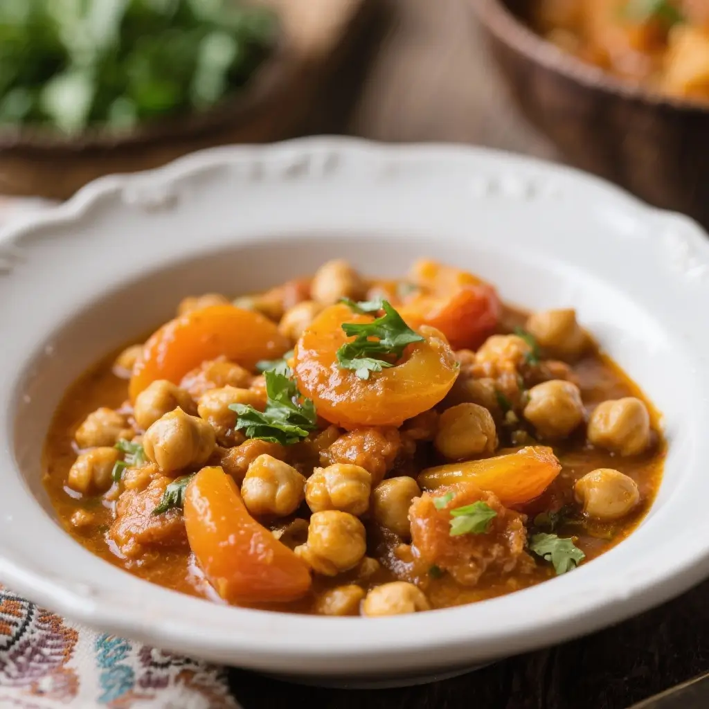 Vegan Moroccan Chickpea & Apricot Stew