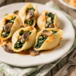 Vegan Mushroom & Spinach Stuffed Shells