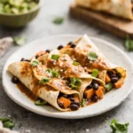 Vegan Smoky Sweet Potato & Black Bean Enchiladas