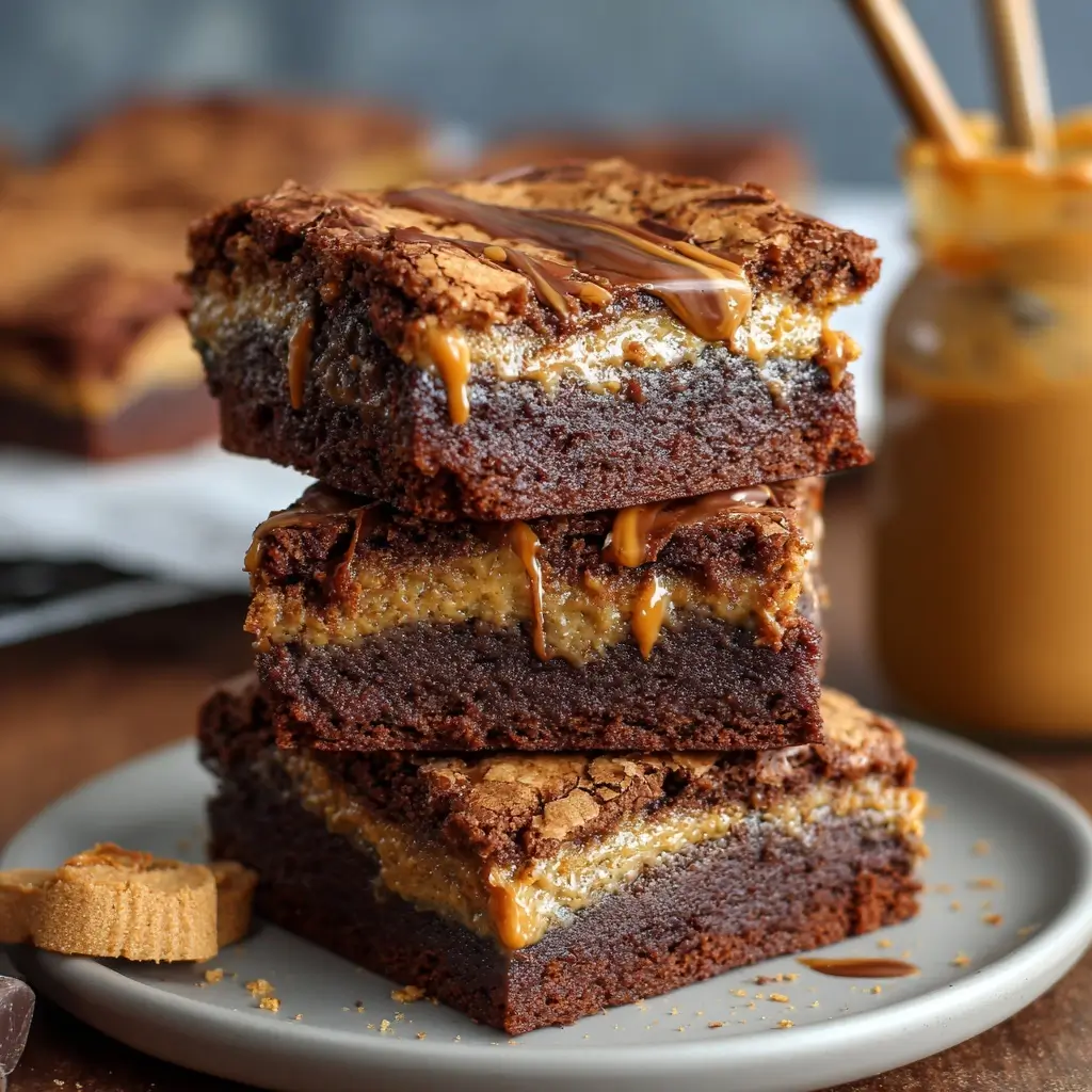 Biscoff Stuffed Brownies