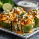 Buffalo Chicken Stuffed Peppers