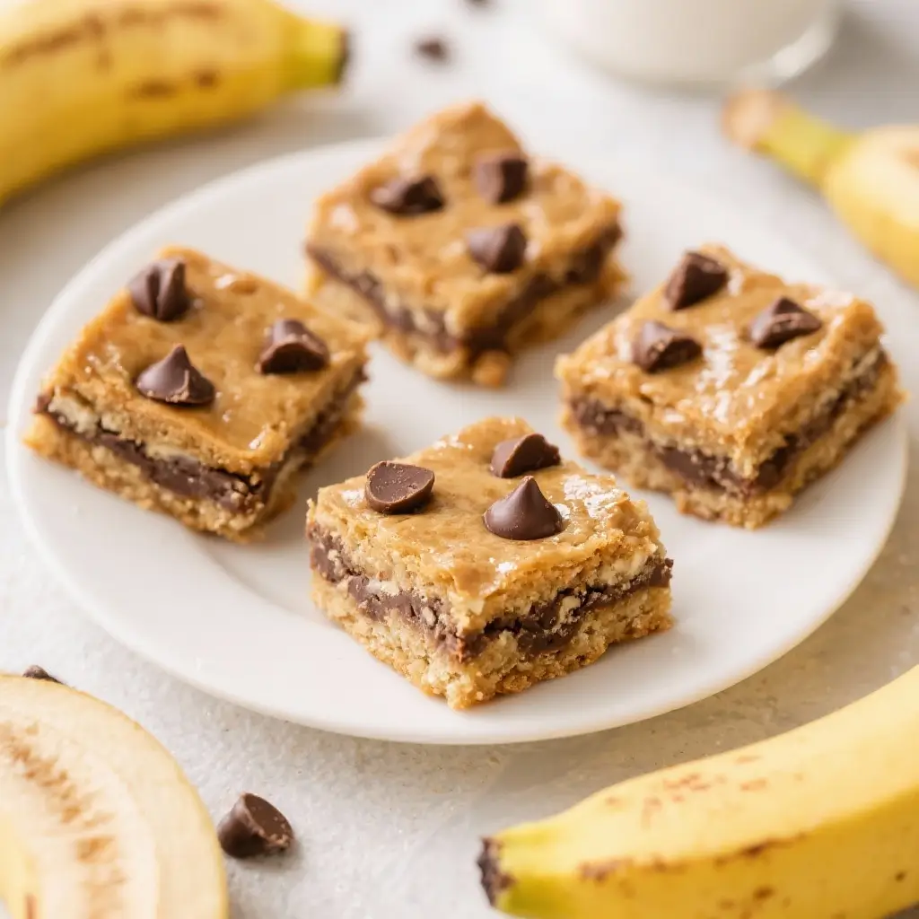 Chocolate Chunk Banana Squares