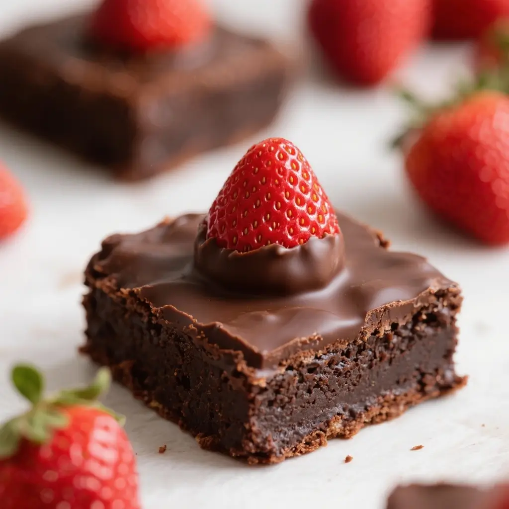 Chocolate Covered Strawberry Brownies