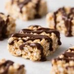 Chocolate Drizzled Rice Krispie Treats