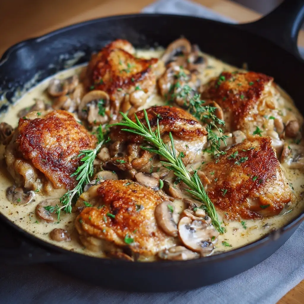Creamy Mushroom Chicken Thighs