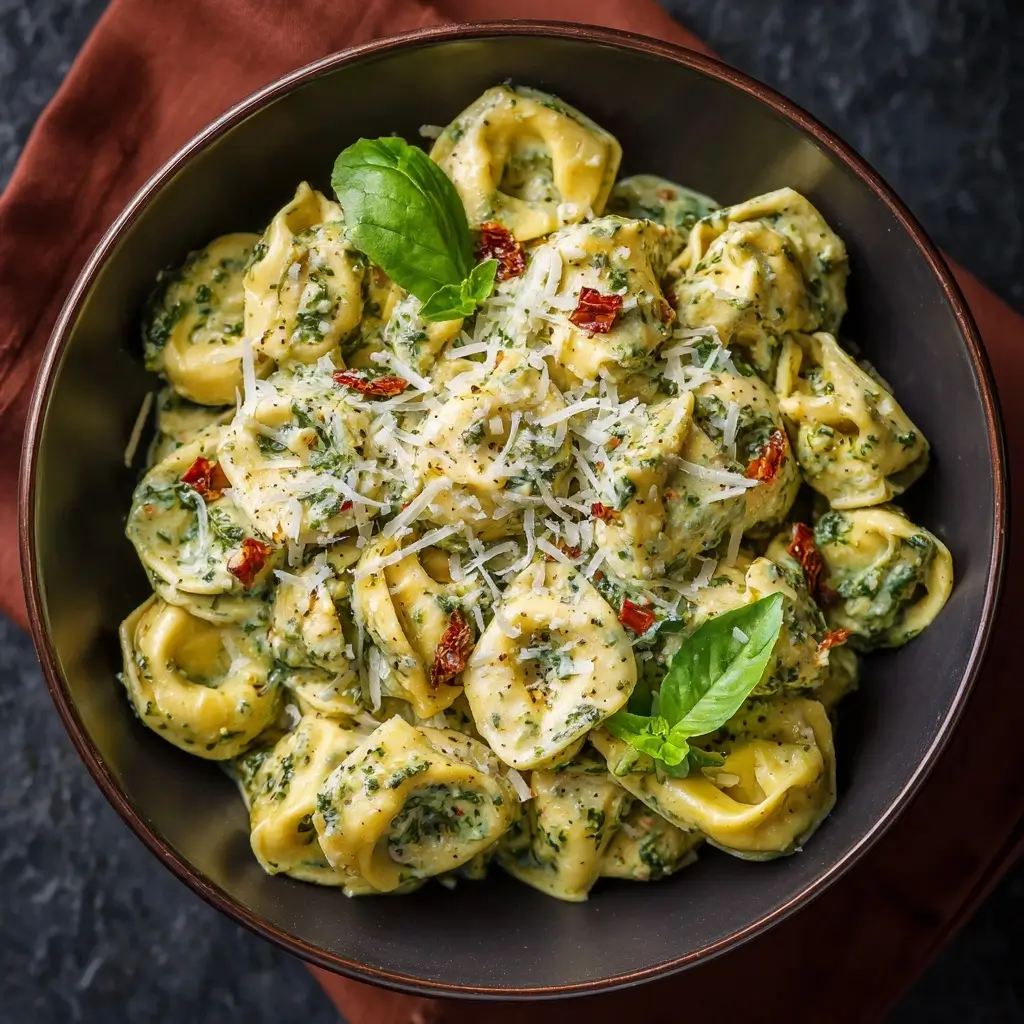 Creamy Pesto Tortellini