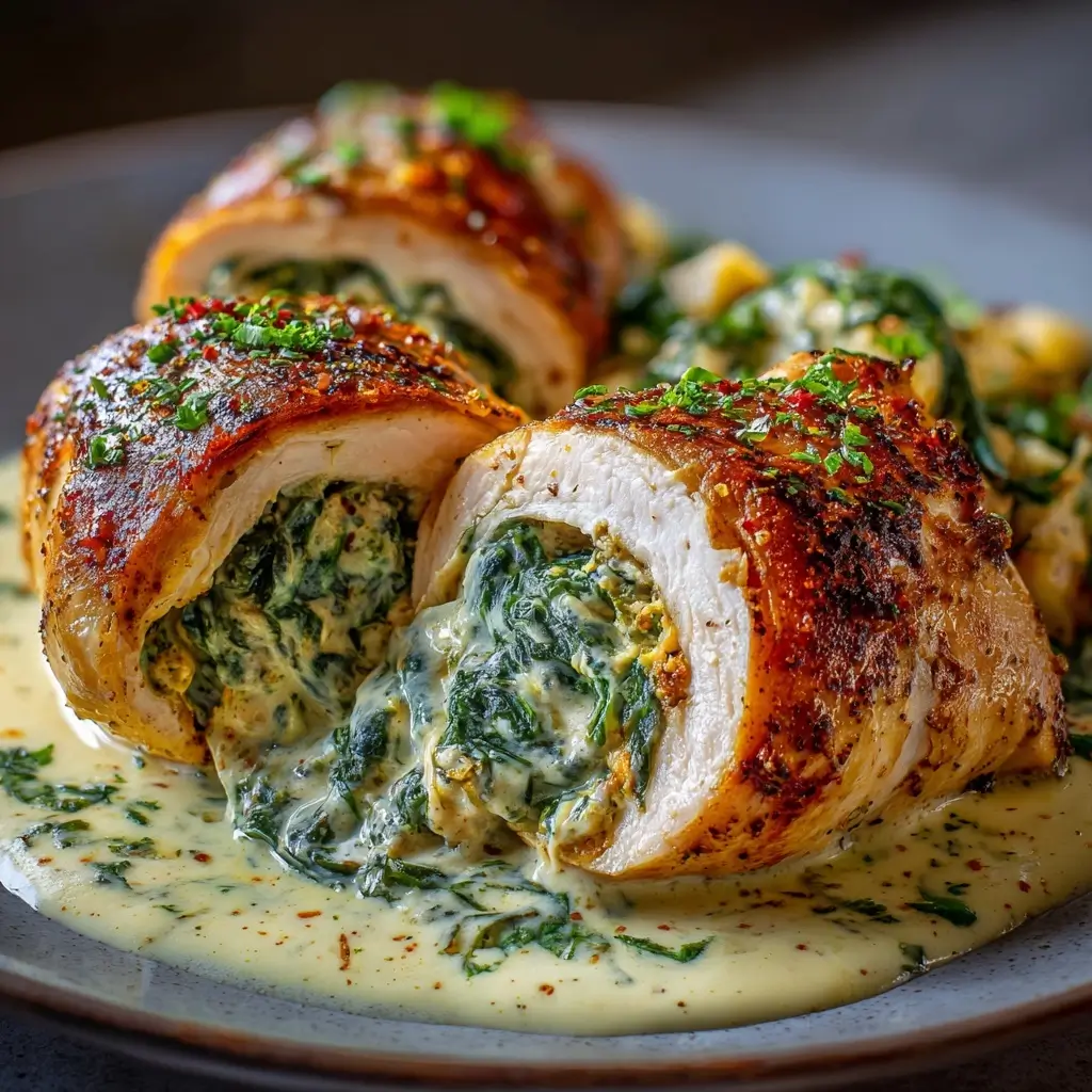 Creamy Spinach Stuffed Chicken Breast