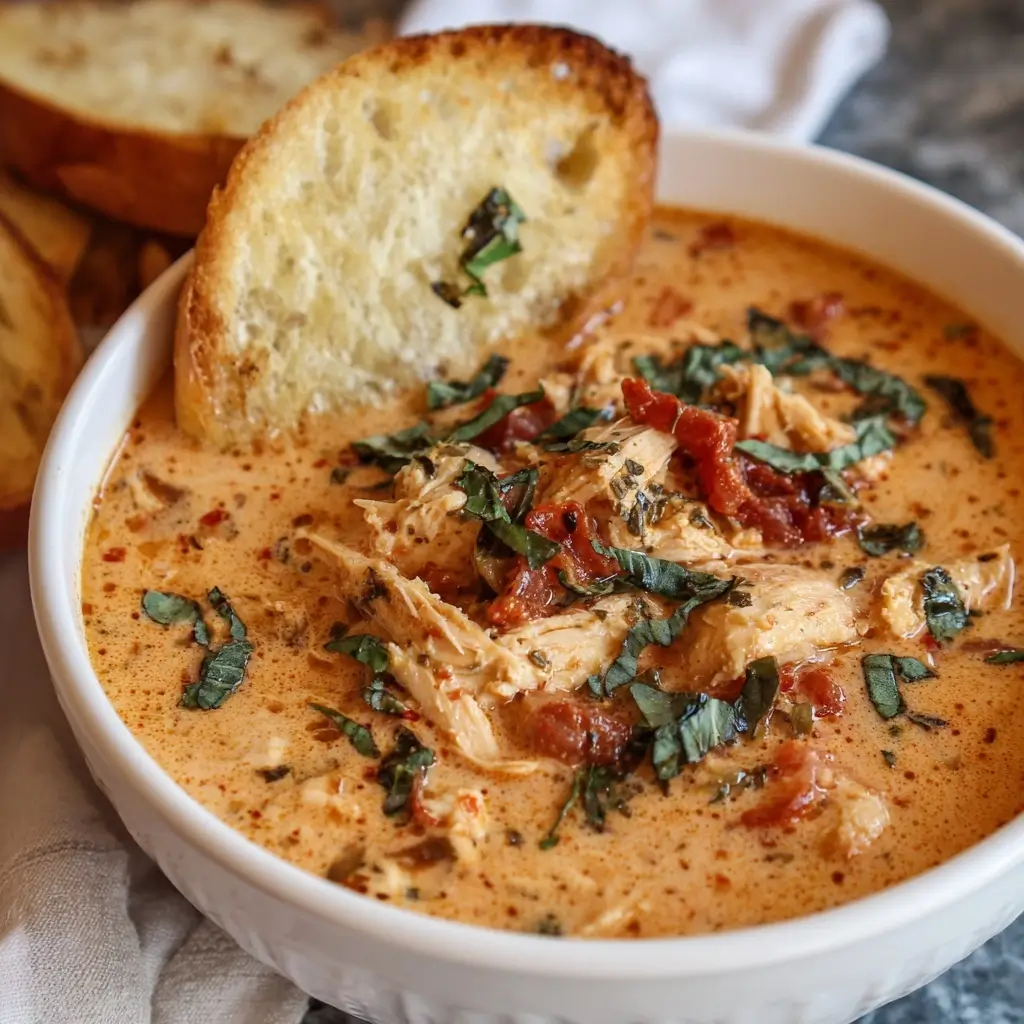 Creamy Tomato Basil Chicken Soup