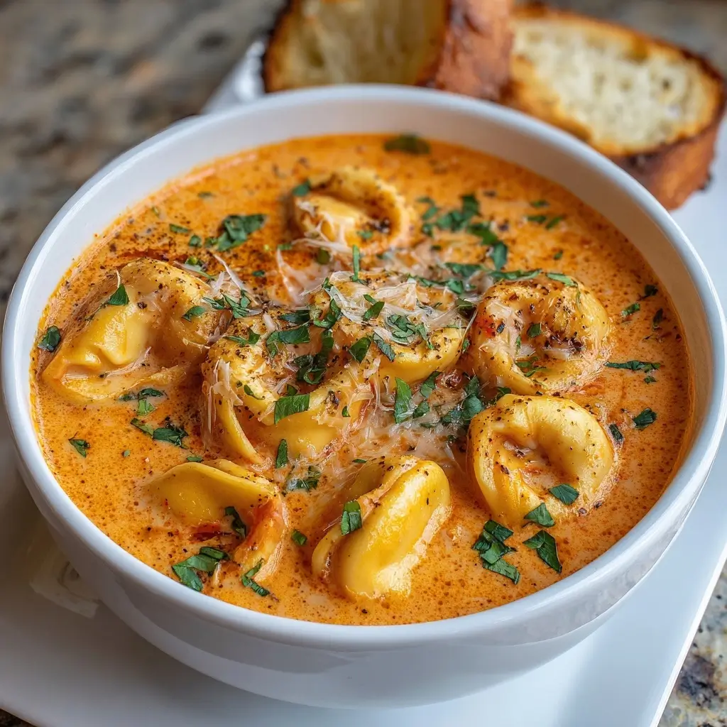 Creamy Tomato Tortellini Soup