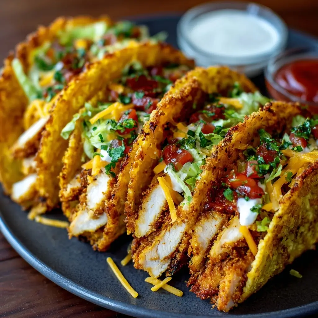 Crispy Baked Chicken Tacos