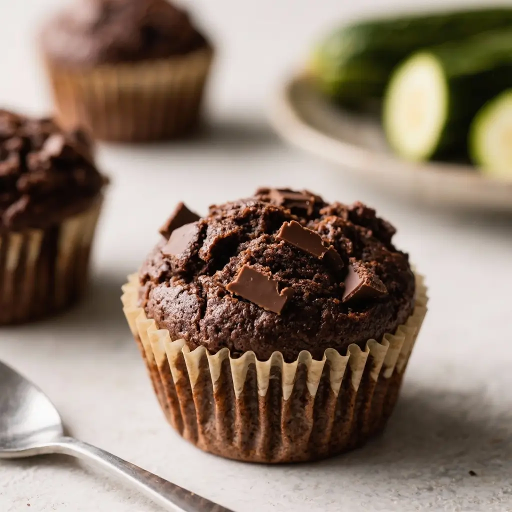 Double Chocolate Zucchini Muffins