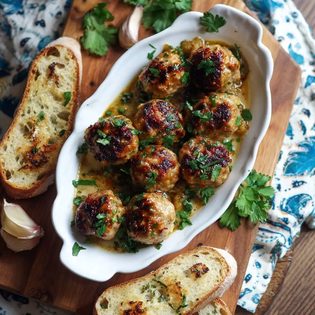 Garlic Butter Chicken Meatballs