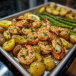 Garlic Butter Shrimp and Potatoes Sheet Pan