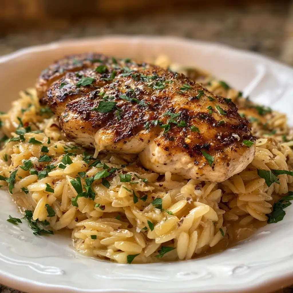 Garlic Parmesan Chicken Orzo