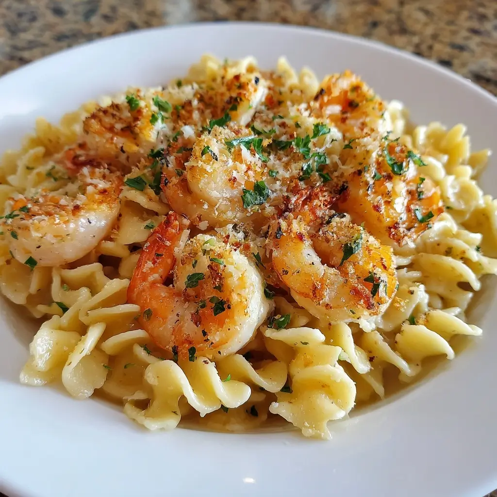 Garlic Parmesan Shrimp Pasta