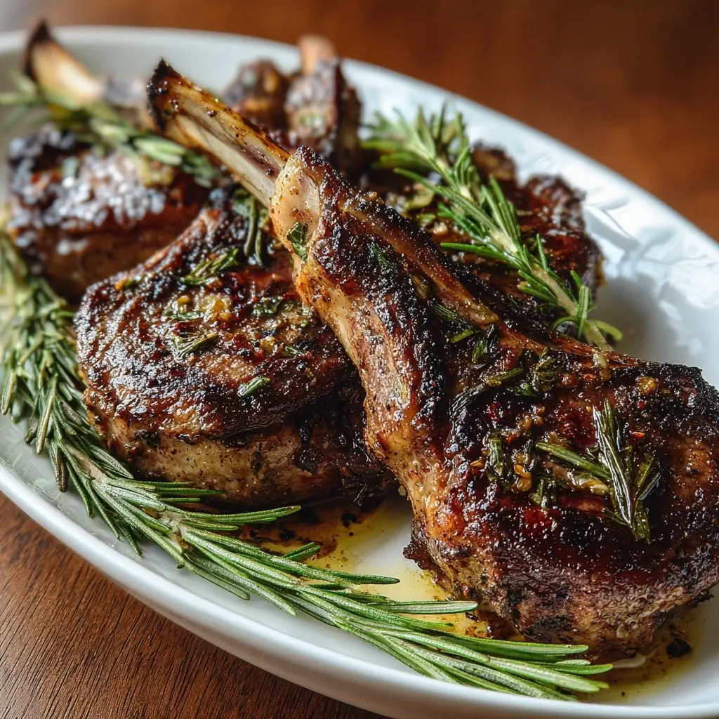 Garlic Rosemary Roasted Lamb Chops