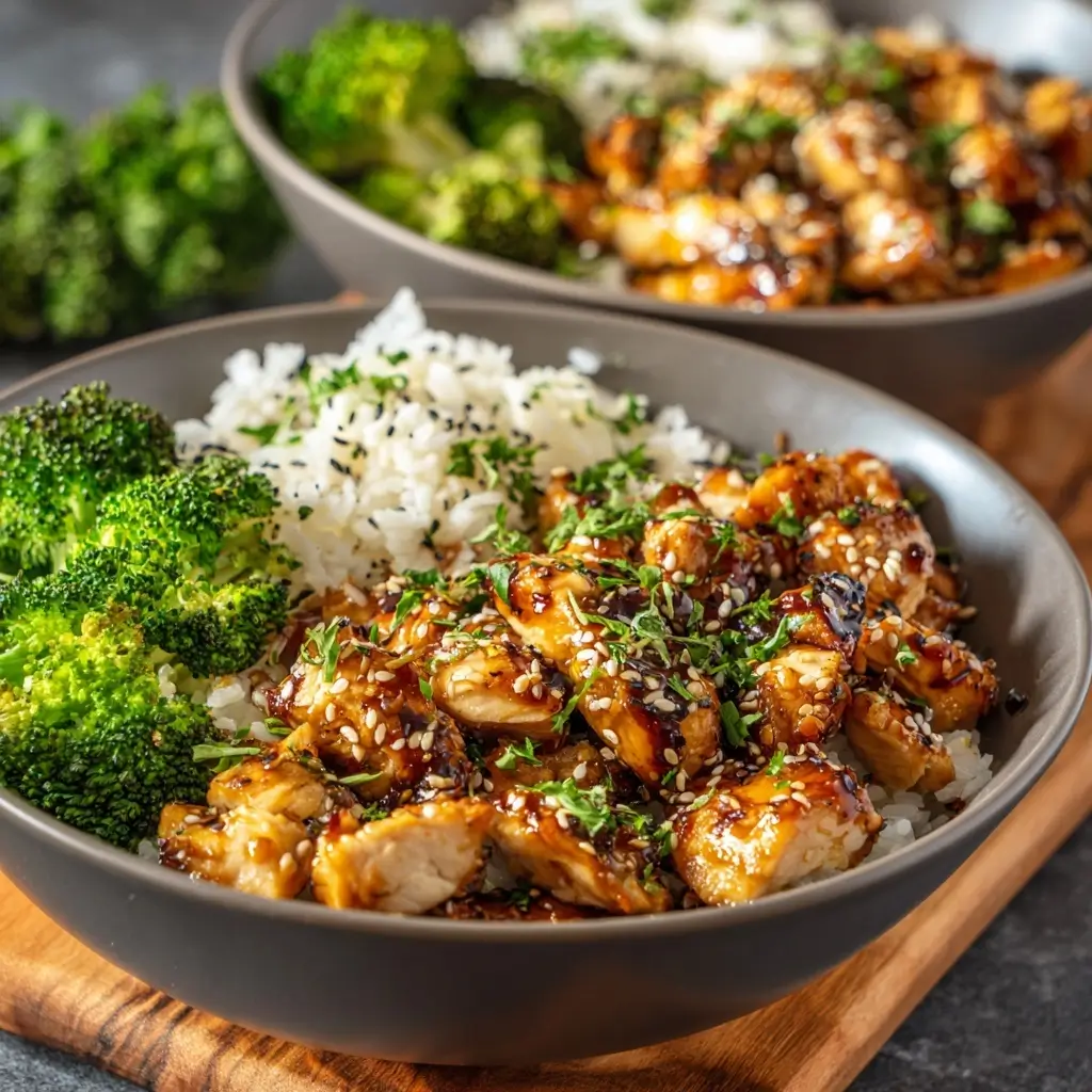 Honey Garlic Chicken Bowls