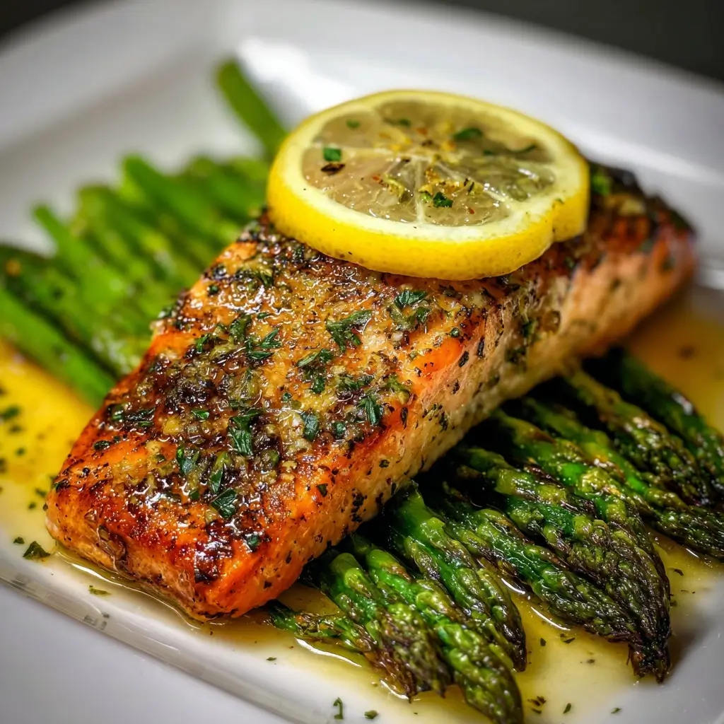 Lemon Butter Salmon with Asparagus