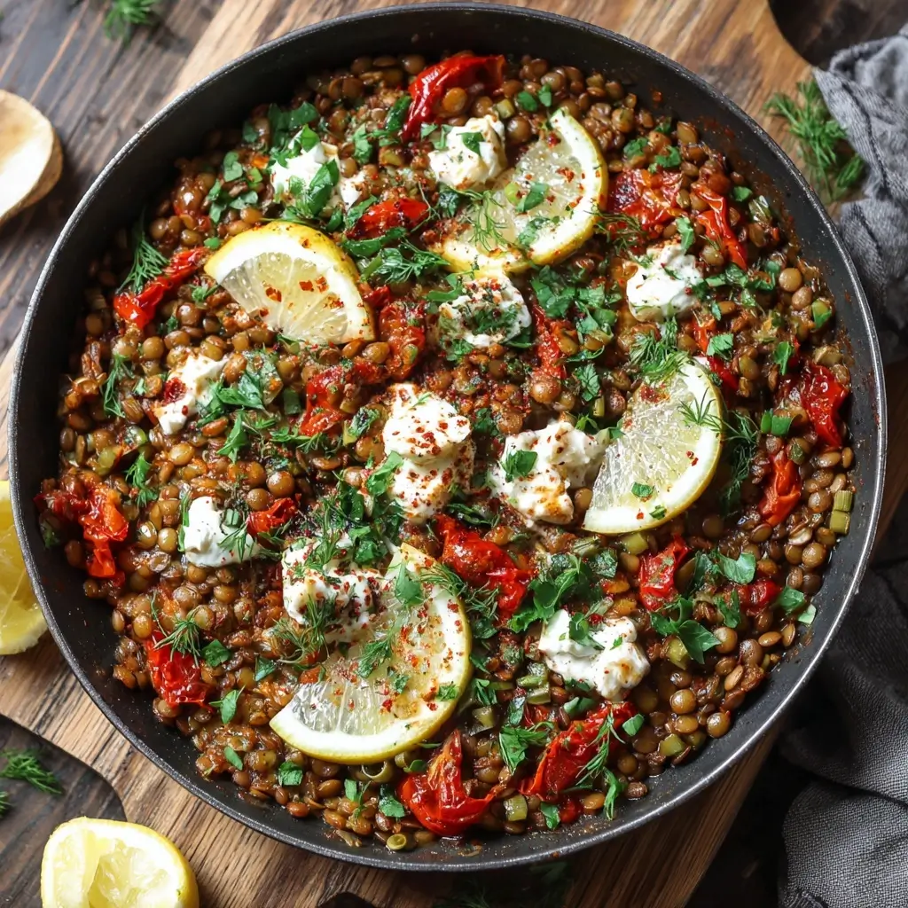 Mediterranean Lentil Skillet