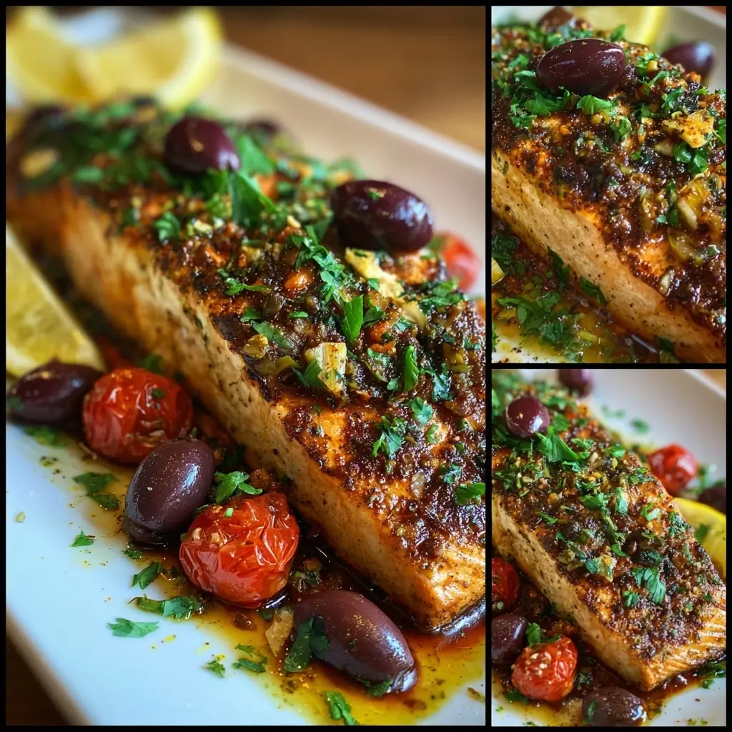 Mediterranean Salmon with Olives