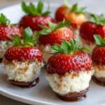 Mini Cheesecake Stuffed Strawberries