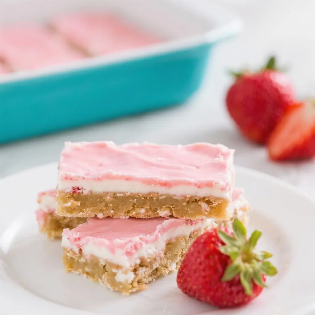 No-Bake Strawberry Icebox Bars