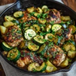 One Pan Chicken and Zucchini