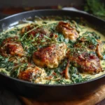 One Pan Creamy Spinach Chicken