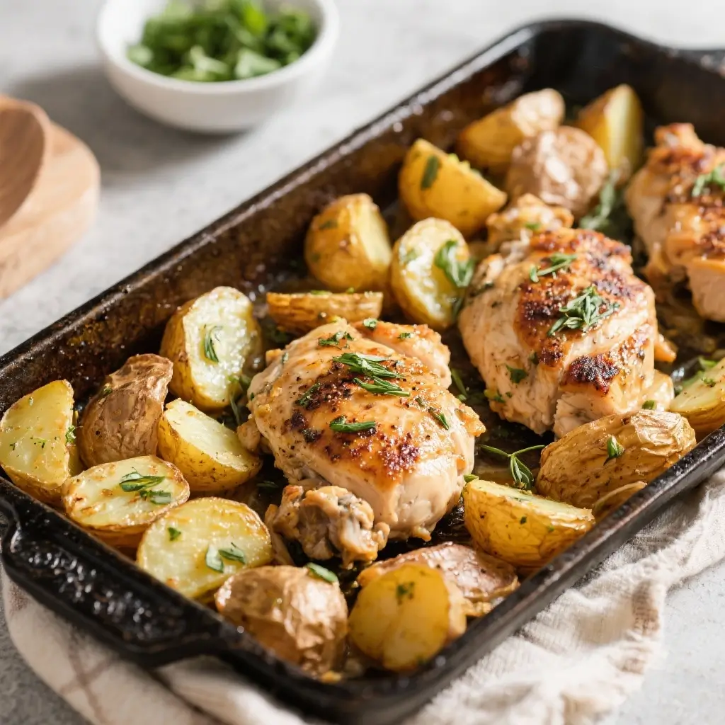 One-Pan Greek Chicken and Potatoes