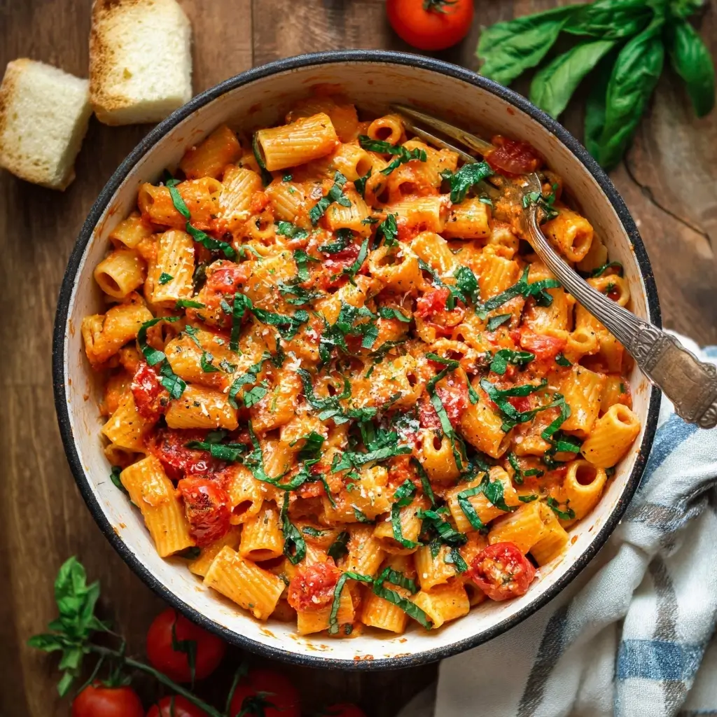 One Pot Creamy Tomato Basil Pasta