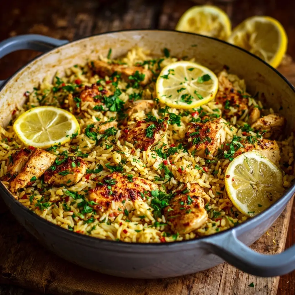 One Pot Lemon Chicken Rice