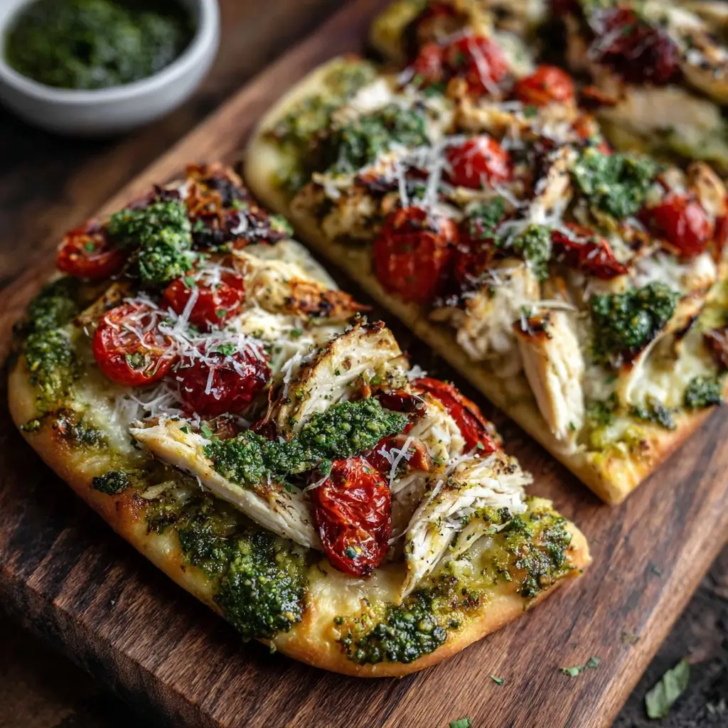 Pesto Chicken Flatbread
