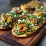 Pesto Shrimp Flatbreads