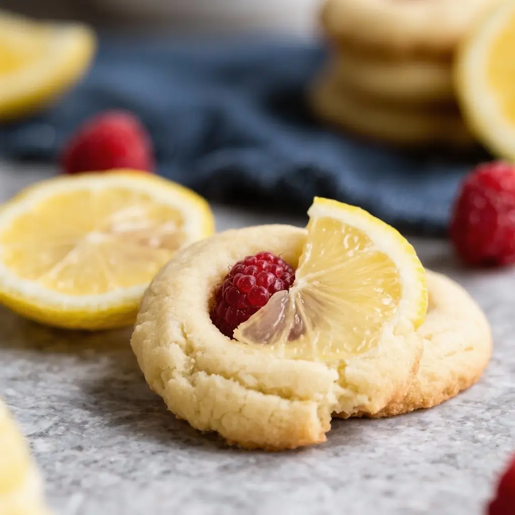 Raspberry Lemon Thumbprint Cookies