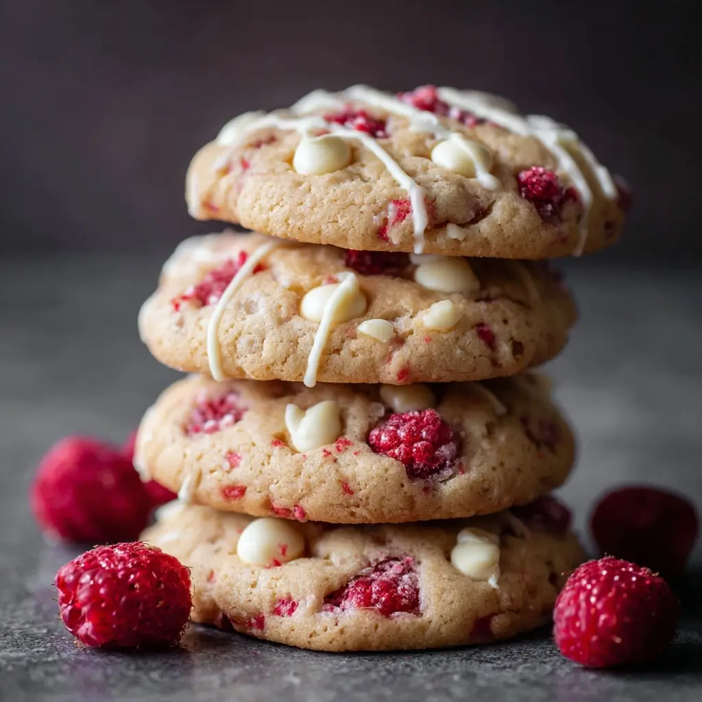 Raspberry White Chocolate Cookies