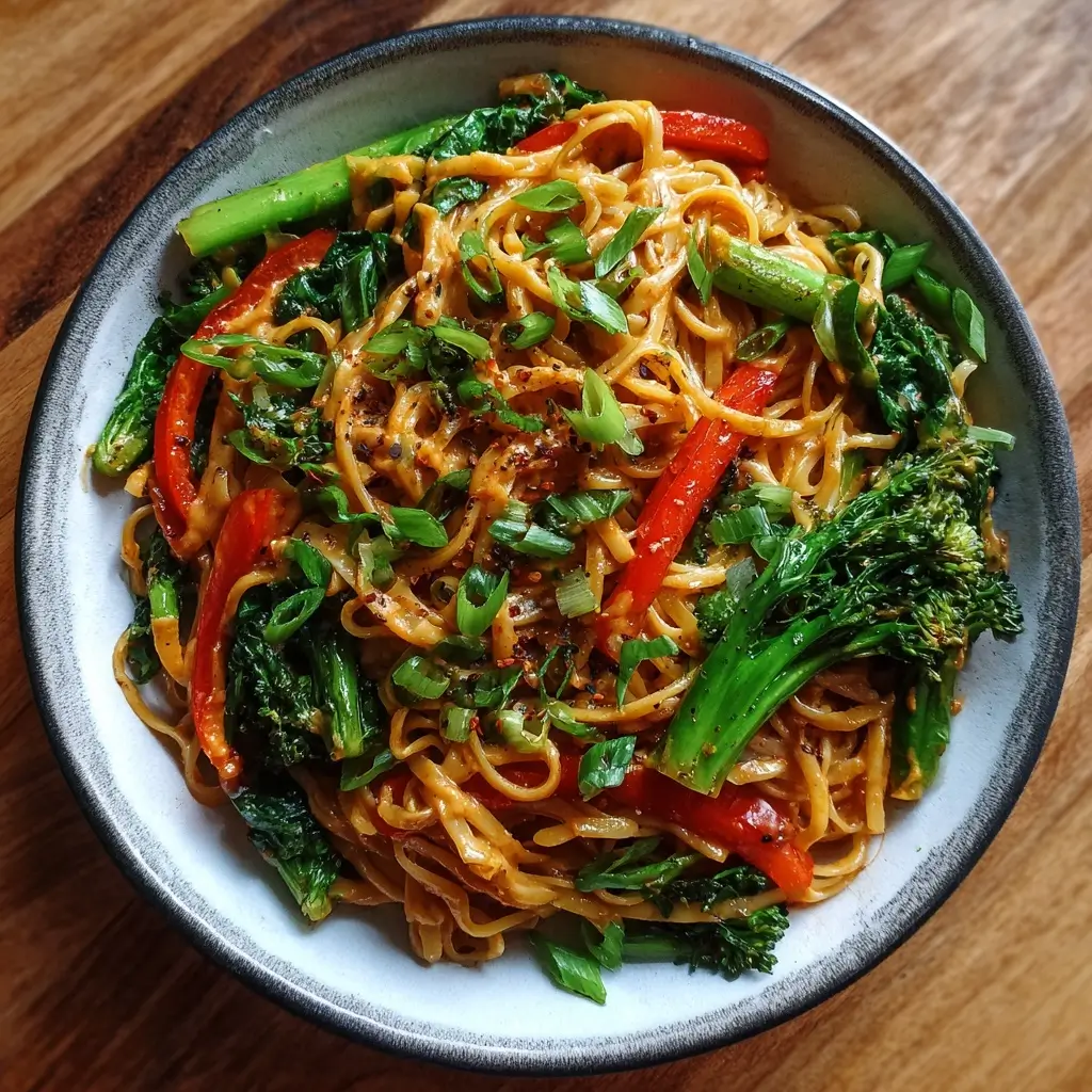 Spicy Peanut Noodle Stir Fry