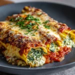Spinach Ricotta Stuffed Manicotti