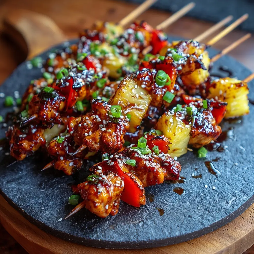 Teriyaki Pineapple Chicken Skewers