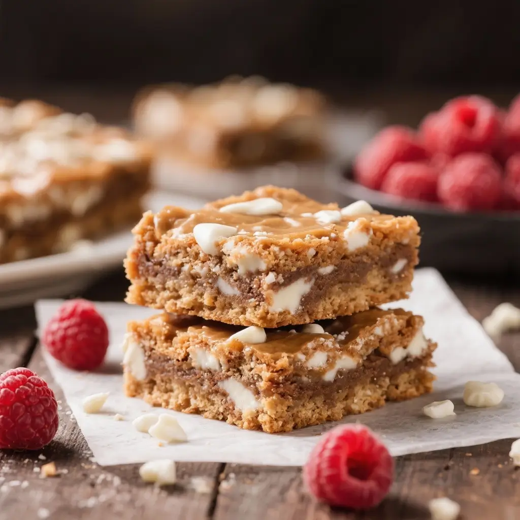White Chocolate Raspberry Blondies