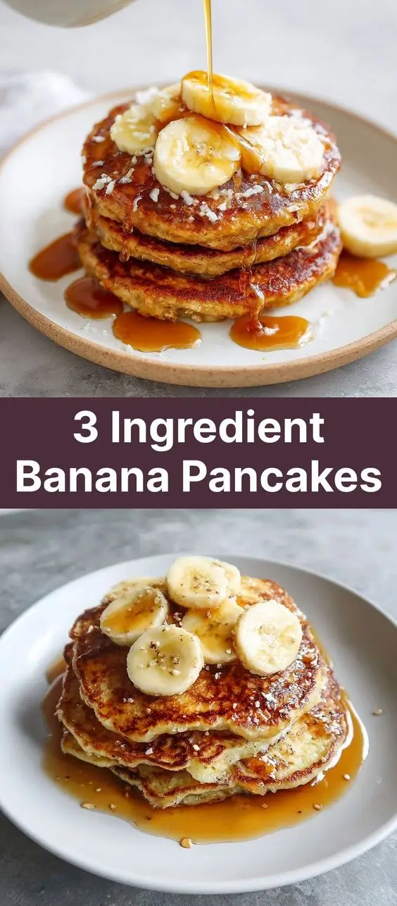 3 Ingredient Banana Pancakes