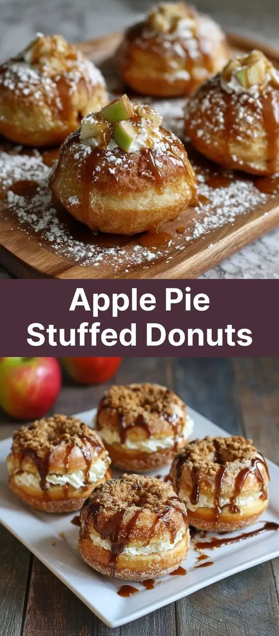 Apple Pie Stuffed Donuts