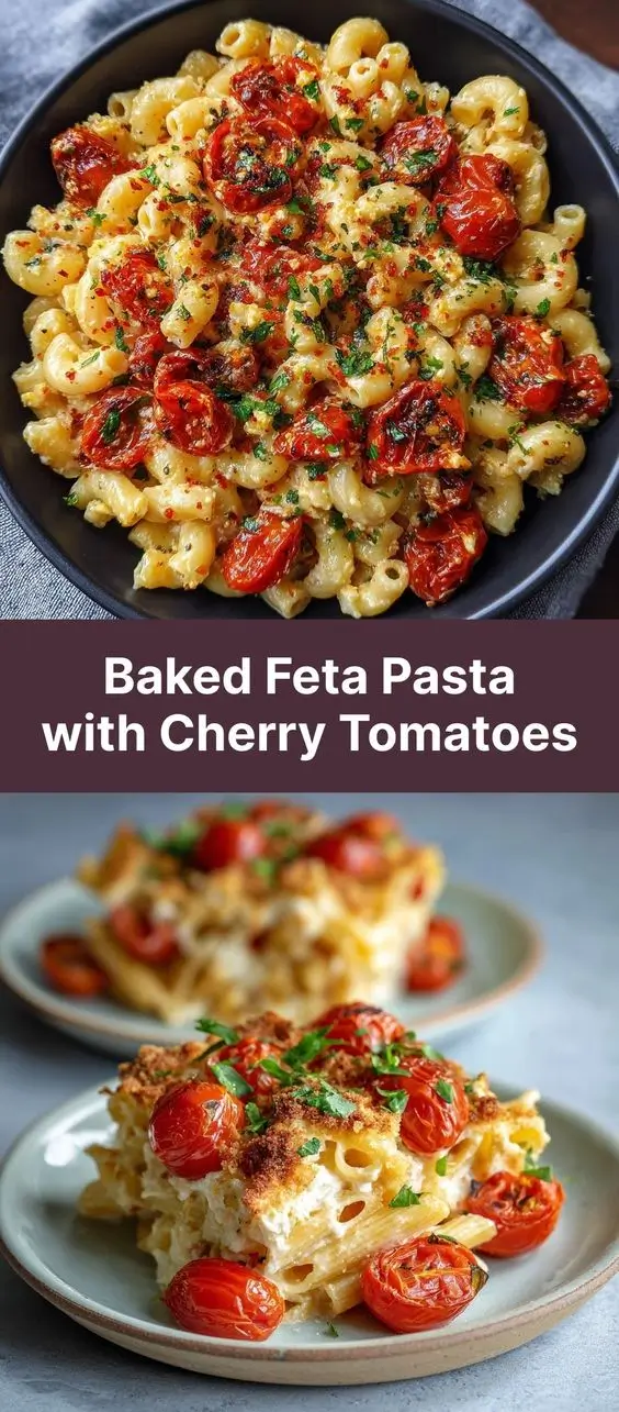 Baked Feta Pasta with Cherry Tomatoes