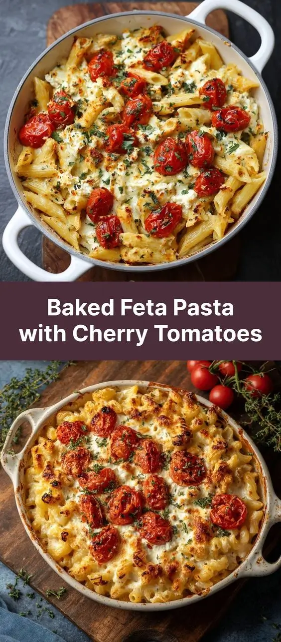 Baked Feta Pasta with Cherry Tomatoes