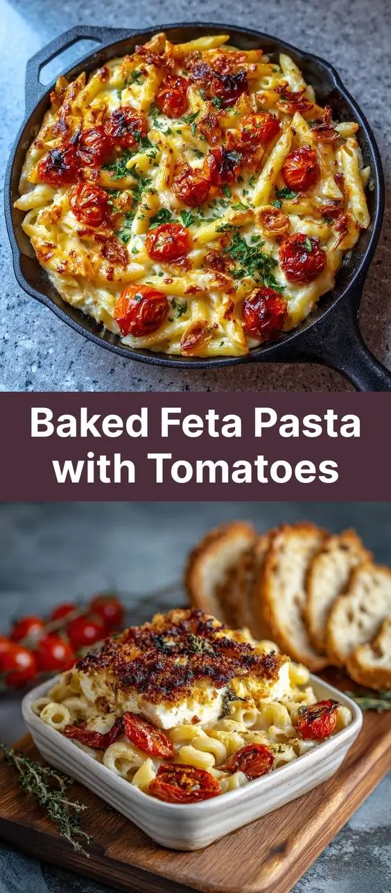 Baked Feta Pasta with Tomatoes