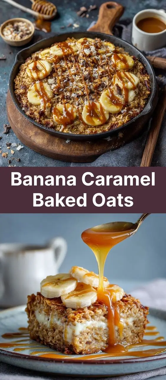 Banana Caramel Baked Oats